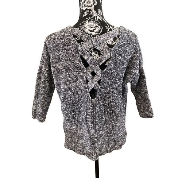 Express Lace Up Pullover Sweater Casual Lounge Workwear Everyday - Picture 1 of 10